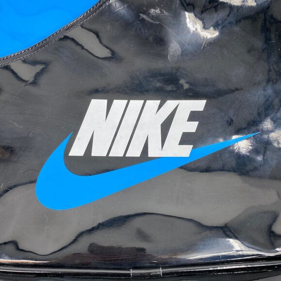 Nike Black Blue Zip Messenger Travel Bag | Good Condition - Picture 8 of 8